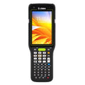 Zebra handheld device with a keyboard on a white background