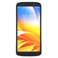 Smartphone with colorful display on a white background
