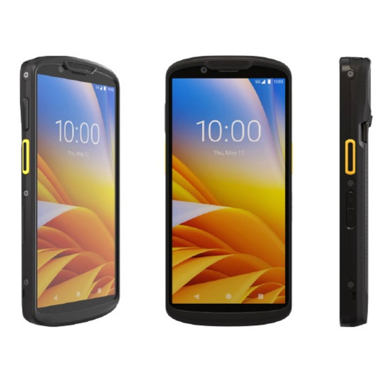 Smartphone displayed from multiple angles on a white background