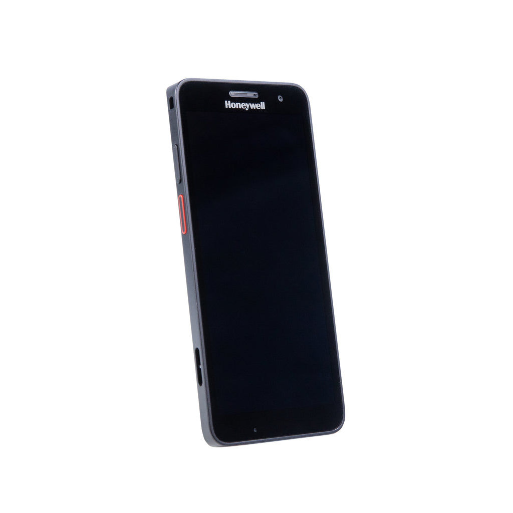 Black smartphone with 'Honeywell' branding on a white background