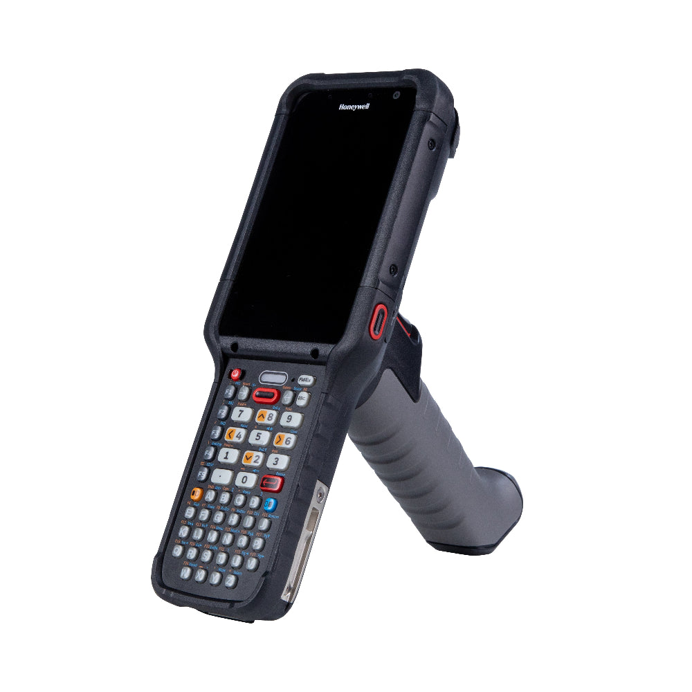 Rugged handheld device with Honeywell logo on a white background